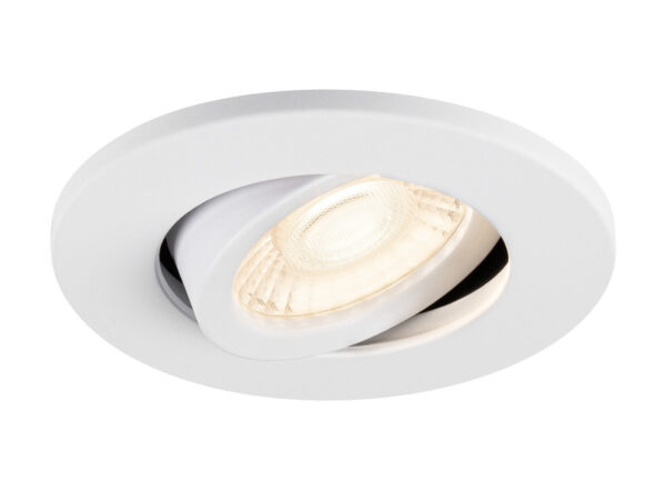 Biała oprawa wpuszczana Universal Downlight Move, widok przedni