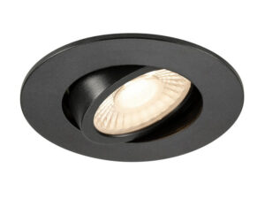 Miniaturka 1 - Czarna oprawa wpuszczana Universal Downlight Slim LED 6 W, widok z przodu