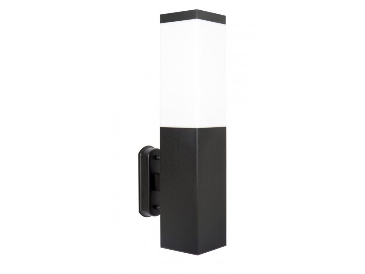 Kinkiet zewnętrzny INOX KWADRATOWA BLACK SS802-A BL