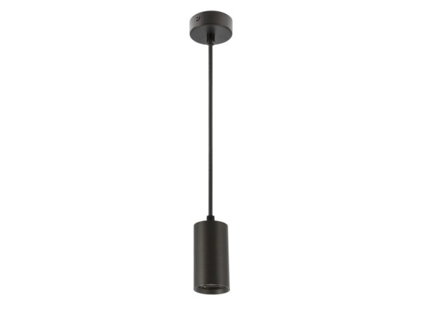 Lampa wisząca Oretia czarna cylinder klosza 10 cm GU10