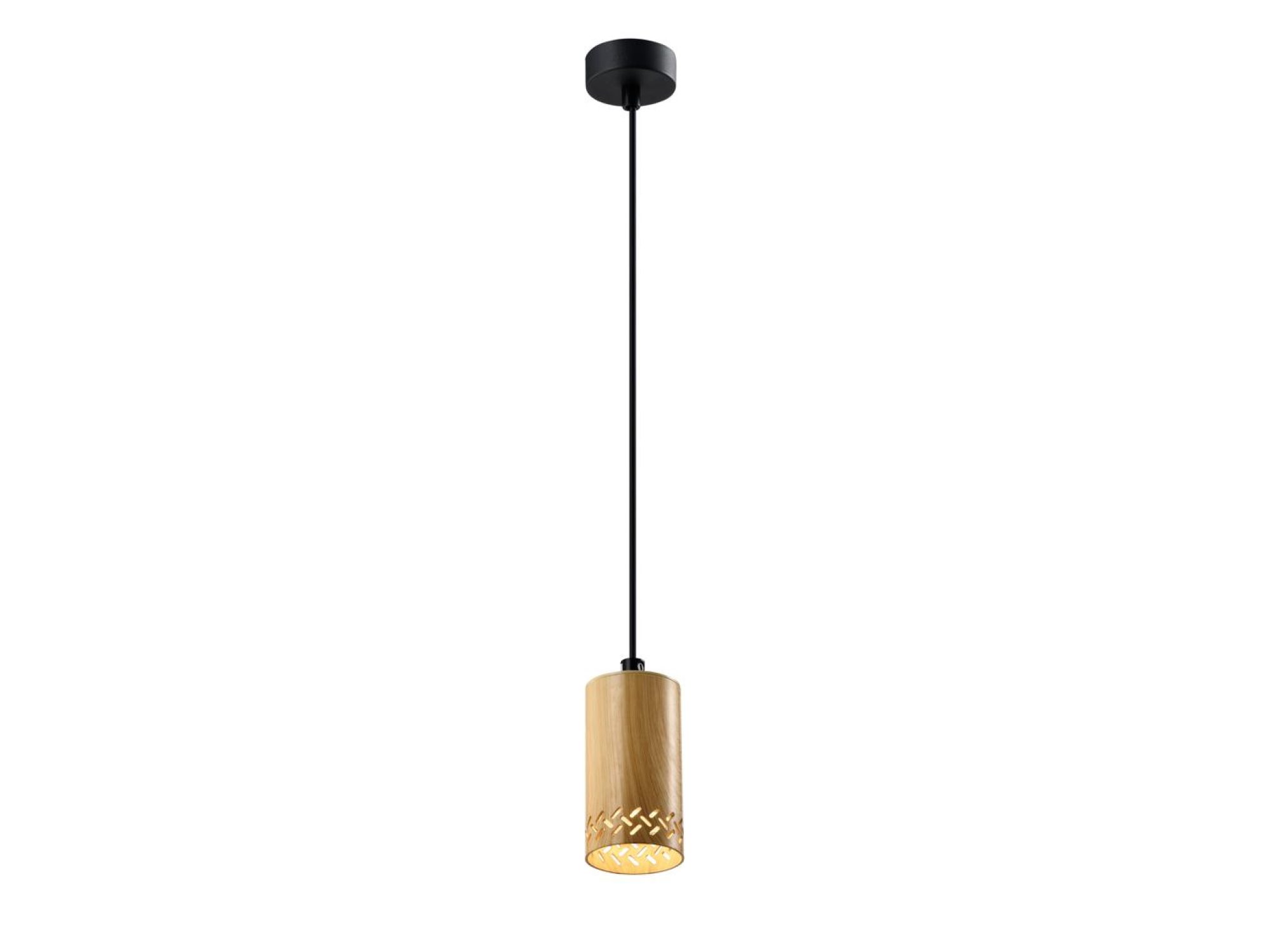Oretia lampa z krótkim kloszem 10 cm w jasnym wzorze drewna