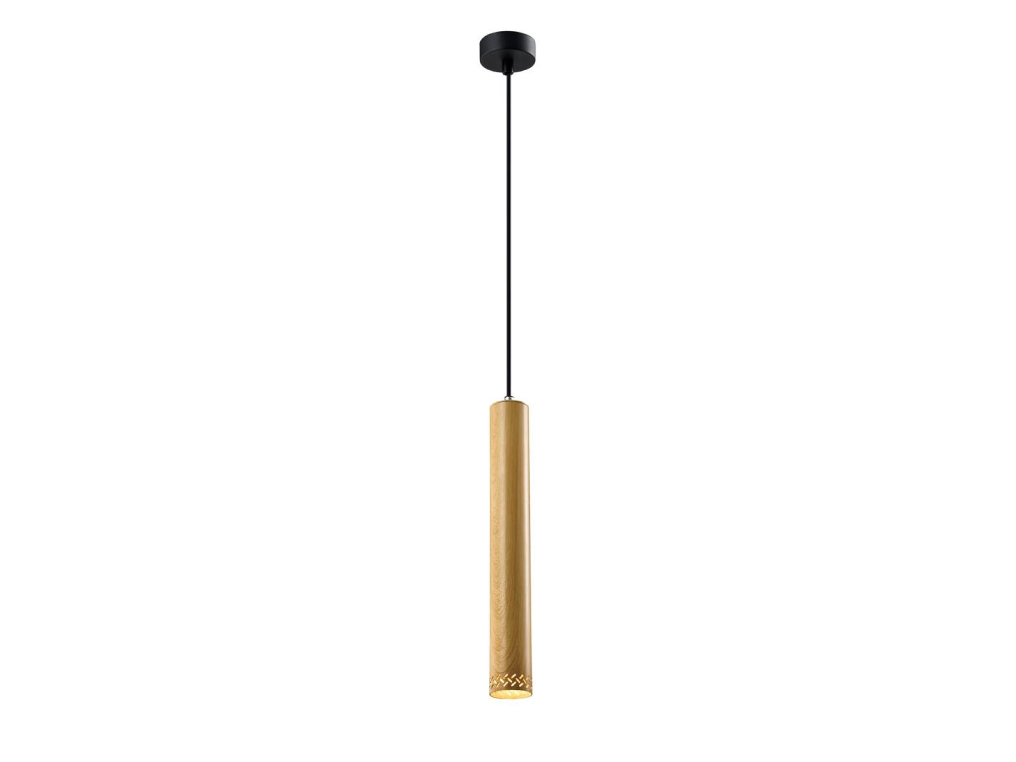 Oretia lampka wisząca 40 cm w jasnym dekorze drewna