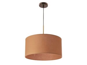Miniaturka 2 - Lampa wisząca Orotela z brzoskwiniowym abażurem i czarną oprawą