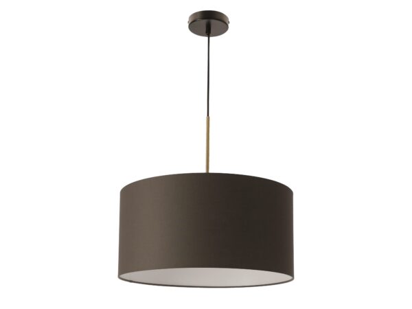 Lampa wisząca Orotela z grafitowym abażurem i czarnym zawieszeniem