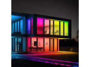 Miniaturka 8 - Kolorowe oświetlenie LED RGB na elewacji budynku – aranżacja