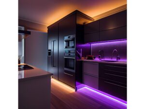 Miniaturka 4 - Taśma LED RGB pod szafkami kuchennymi w fioletowej barwie