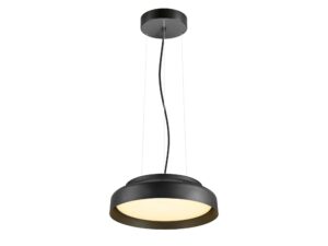 Miniaturka 5 - Lampa wisząca LED Ovana 44 czarna – pełna oprawa z podsufitką