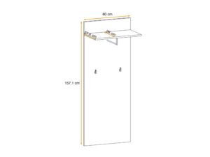 Miniaturka 2 - Panel Arvello 60 cm rysunek wymiarowy