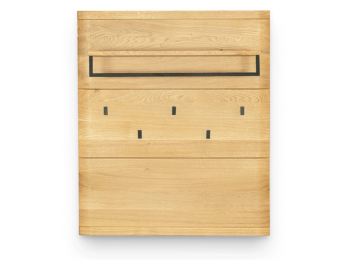 Panel dębowy z wieszakami Corvena 90 cm do przedpokoju