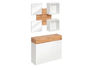 Miniaturka 2 - Panel Elyvero z dwoma lustrami i dwiema półkami