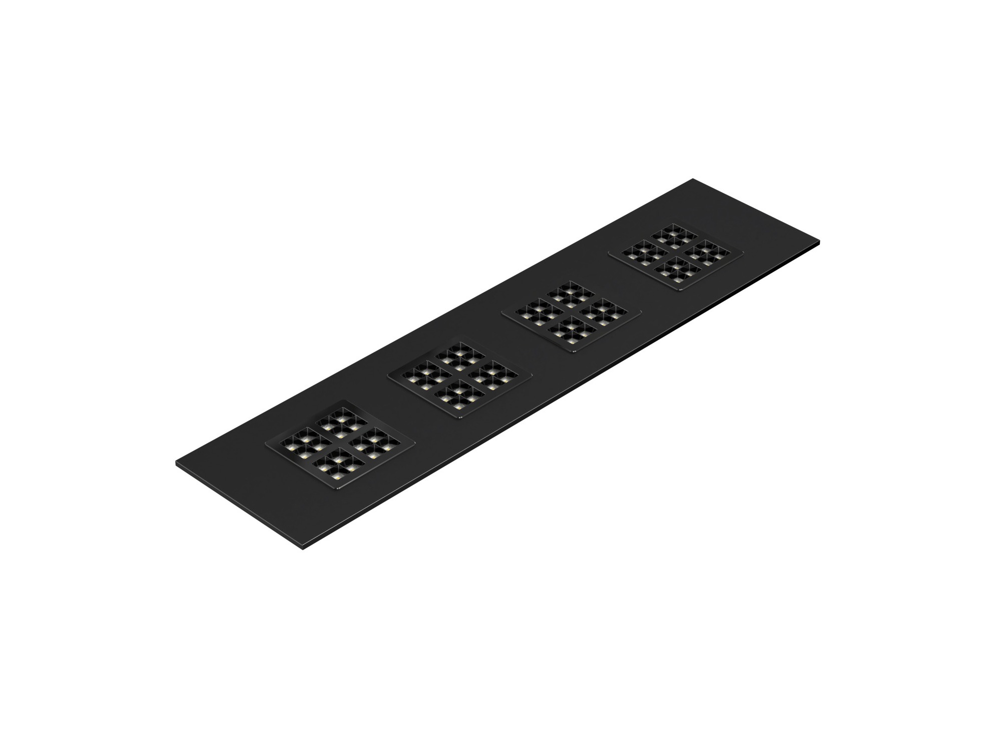 Panel sufitowy LED Pavanno 120 × 30 cm czarny, widok obudowy