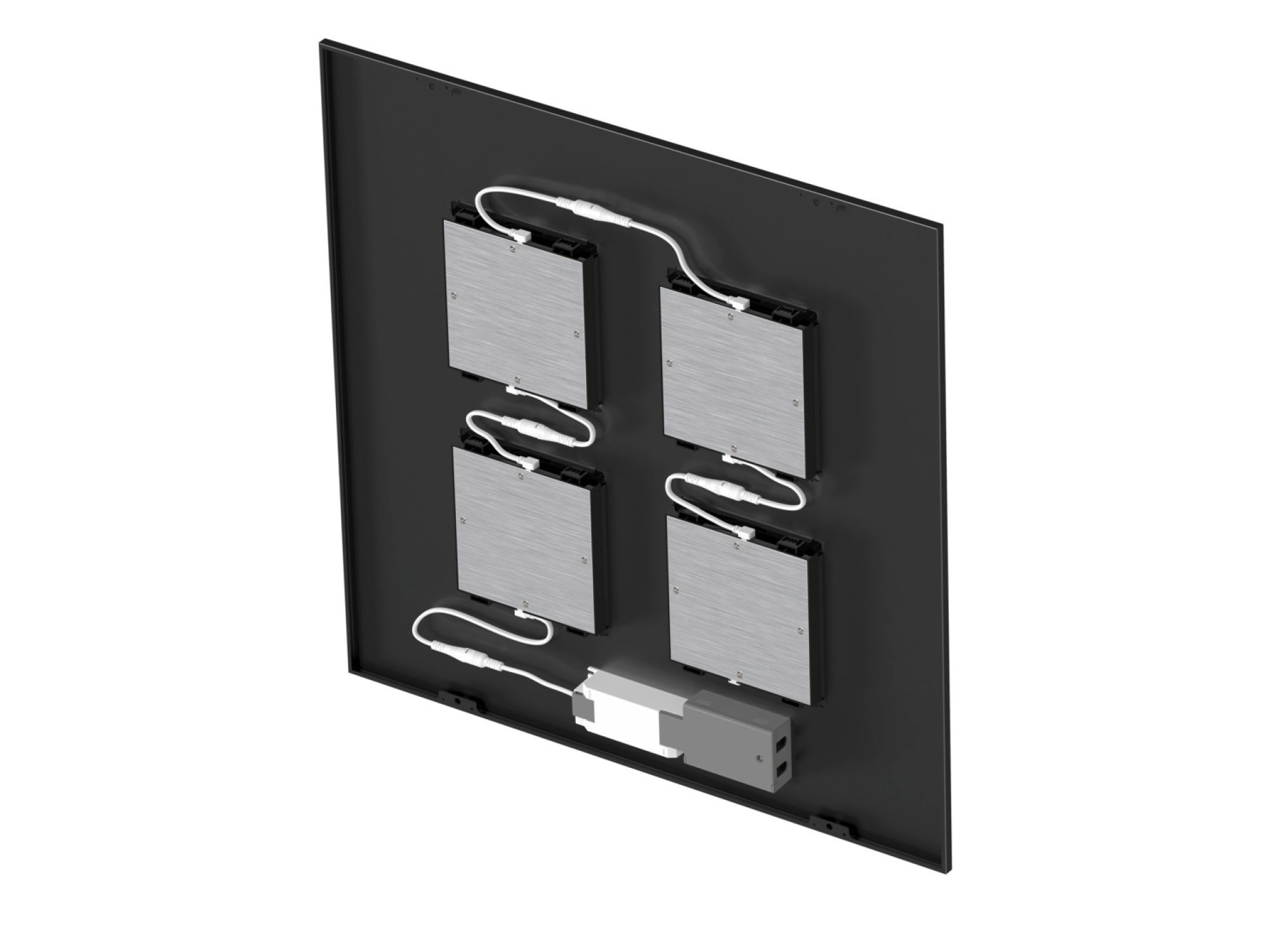 Panel LED Pavanno czarny, detal oprawy
