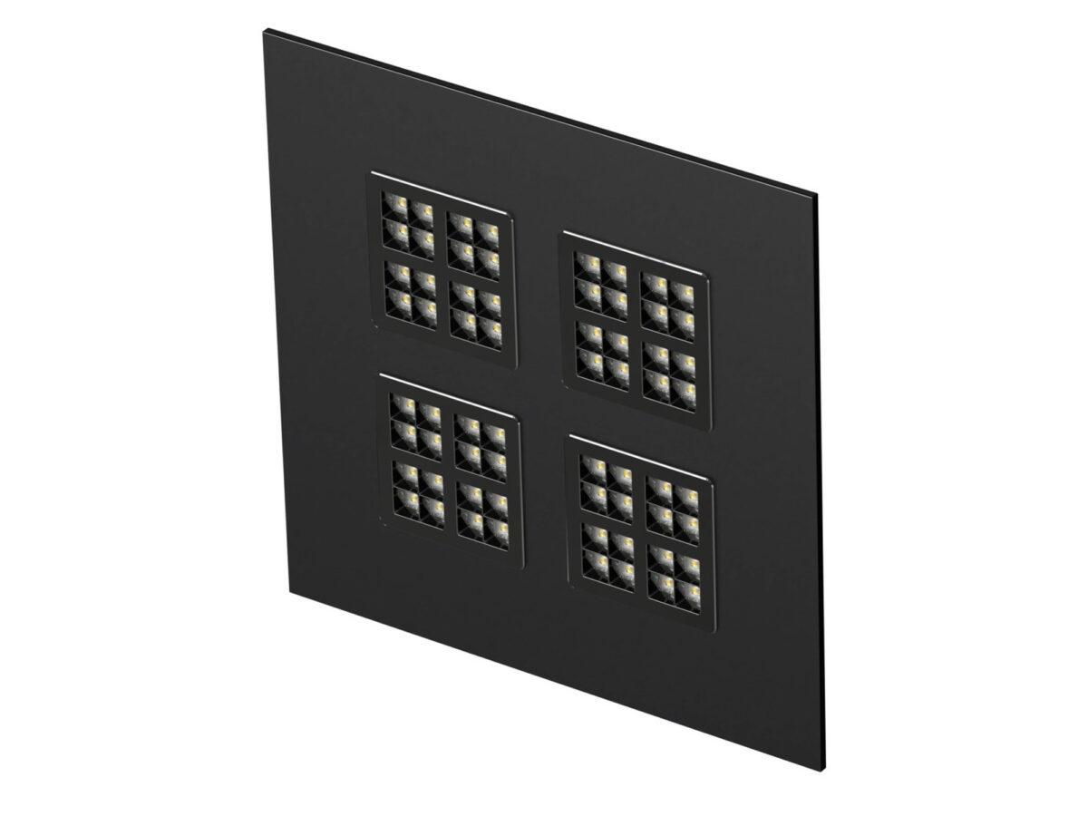 Panel LED wpuszczany Pavanno 17 W 62 cm czarny