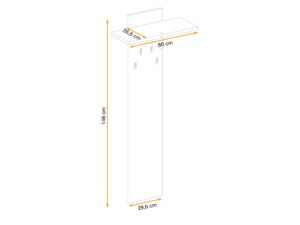 Miniaturka 4 - Panel Pedrivo 60 cm rysunek wymiarów całkowitych