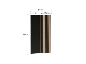 Miniaturka 2 - Panel Sorenta 80 × 138 cm – graficzny rozkład wymiarów i lameli