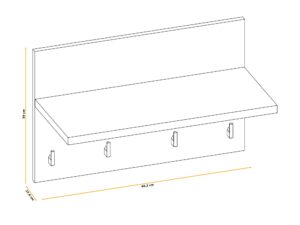 Miniaturka 2 - Wymiary panelu tapicerowanego Havoro