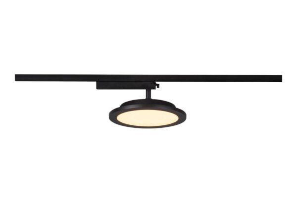 Czarny panel LED Panel Track okrągły do szyny jednofazowej, packshot