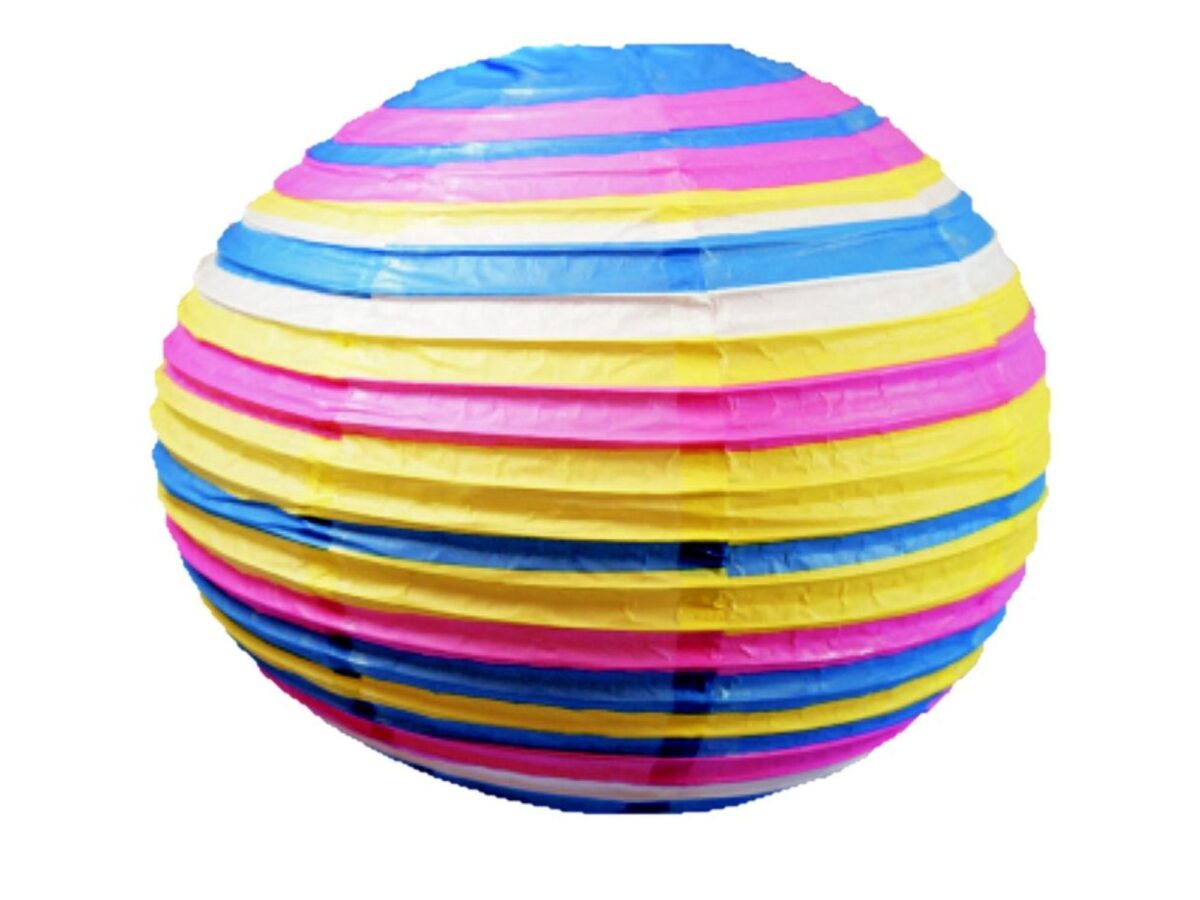 Lampa wisząca Levenira papierowa kula 50 cm wielokolorowa