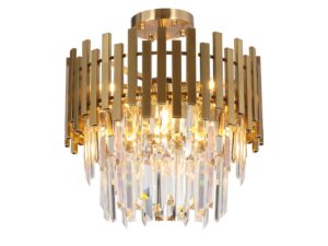 Miniaturka 1 - Lampa sufitowa Perasa kryształowa 6-punktowa E14 45 cm – zdjęcie 2