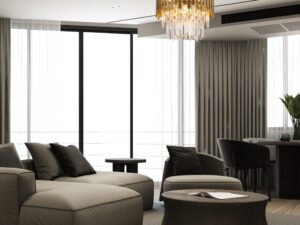 Miniaturka 3 - Lampa sufitowa Perasa kryształowa 6-punktowa E14 45 cm – zdjęcie 4