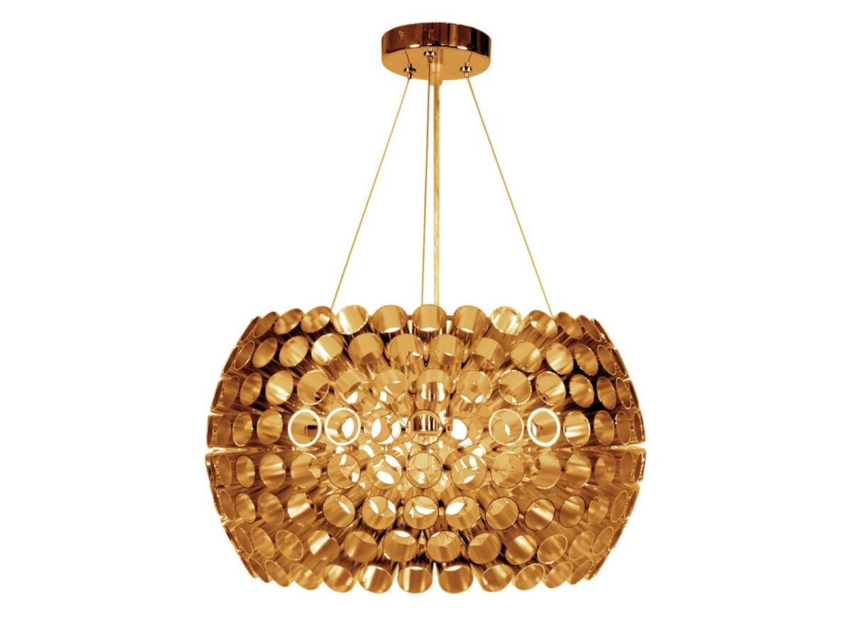 Perevira – miedziana lampa wisząca kula 40 cm E27