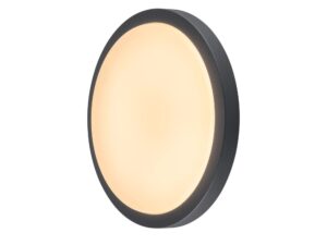 Miniaturka 3 - Antracytowy plafon Ainos LED, widok profilu oprawy