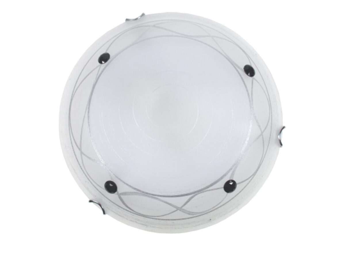 Plafon Alania chromowany ze szklanym kloszem 30 cm E27
