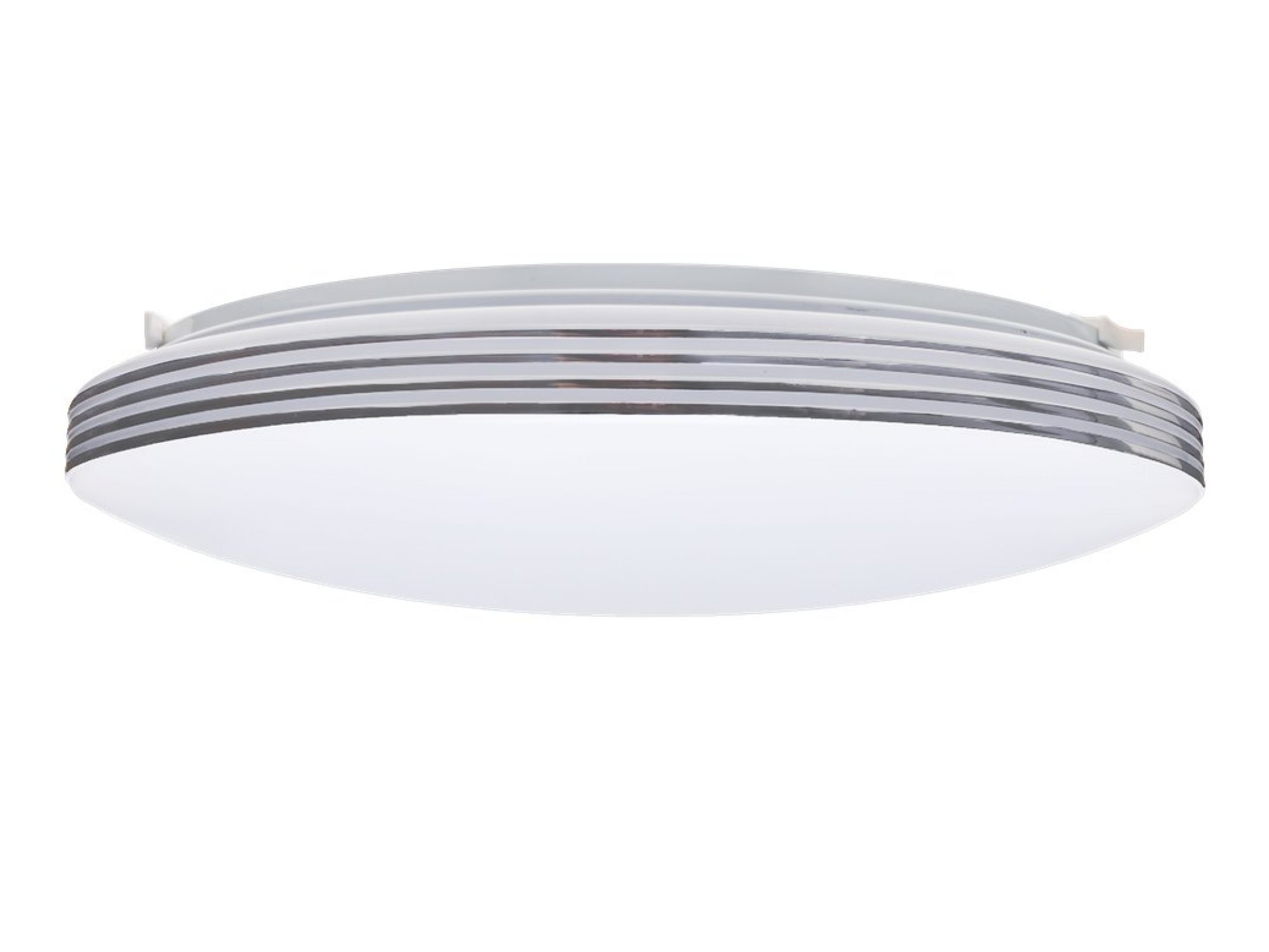 Okrągły biały plafon Alivia LED 35 cm na białym tle