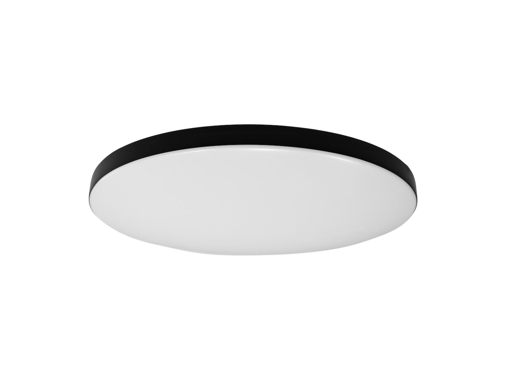 Okrągły plafon LED Alivia 75 cm z czarną obwódką