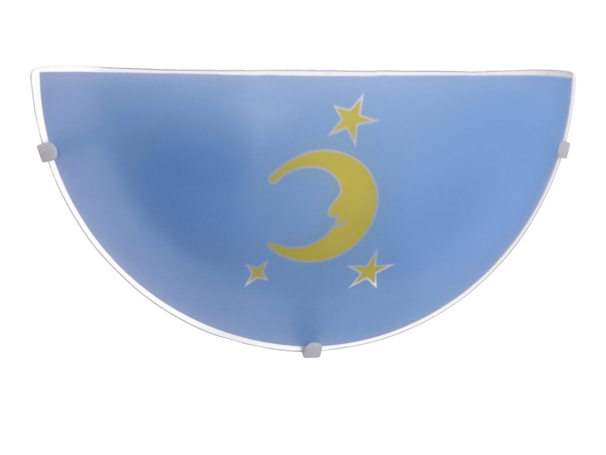Plafon dziecięcy Amavira 30 cm niebieski z księżycem