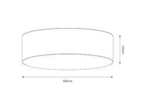 Miniaturka 8 - Rysunek wymiarowy plafonu Amolia, średnica 50 cm i wysokość 13 cm