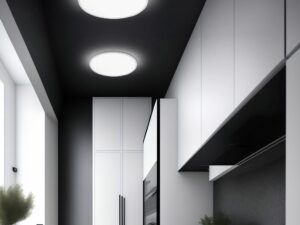 Miniaturka 3 - Biały plafon Aqua LED 30 cm w aranżacji wnętrza