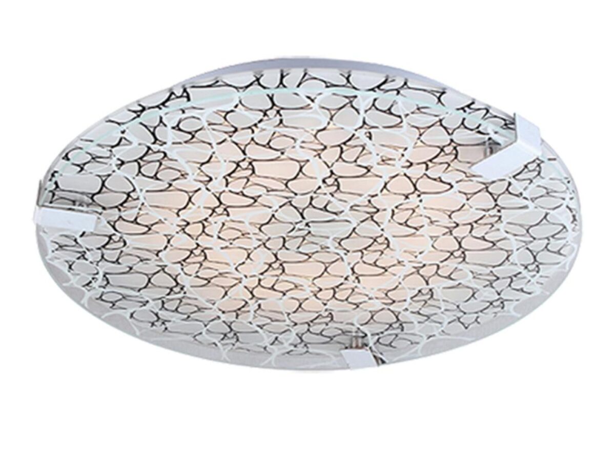Plafon LED Astesia okrągły 40 cm 18 W z chromowanymi uchwytami