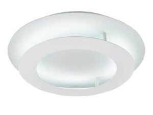 Miniaturka 1 - Biały plafon LED Astimio 40 cm o dwóch okrągłych poziomach