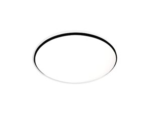 Miniaturka 1 - Czarny okrągły plafon LED Avedino 29,5 cm na białym tle
