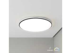 Miniaturka 3 - Czarny plafon LED Avedino zamontowany na suficie