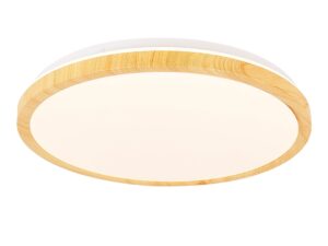 Miniaturka 3 - Plafon LED Avimena 24 W biały z jasną obręczą drewnopodobną