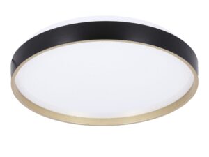 Miniaturka 4 - Plafon LED Camotora czarno-złoty z białą osłoną na jasnym tle