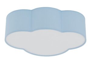 Miniaturka 1 - Plafon Cloud Mini dwupunktowy w kolorze niebieskim pastelowym na białym tle