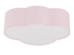 Miniaturka 2 - Plafon Cloud Mini dwupunktowy w kolorze różowym pastelowym na białym tle