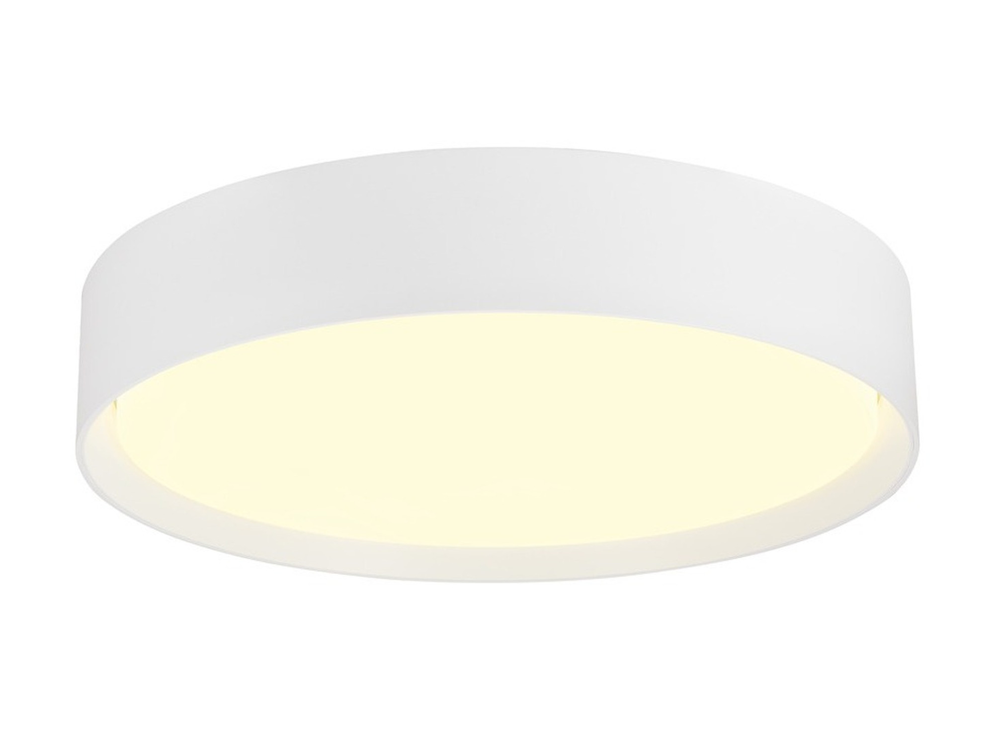 Biały plafon Decona 30 LED Ø 30 cm na białym tle