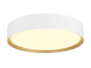 Miniaturka 2 - Biało-złoty plafon Decona 30 LED Ø 30 cm na białym tle
