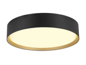 Miniaturka 3 - Czarno-złoty plafon Decona 30 LED Ø 30 cm na białym tle