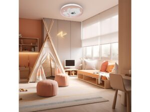 Miniaturka 2 - Plafon LED Delevina 49 cm różowy 34 W – zdjęcie 3