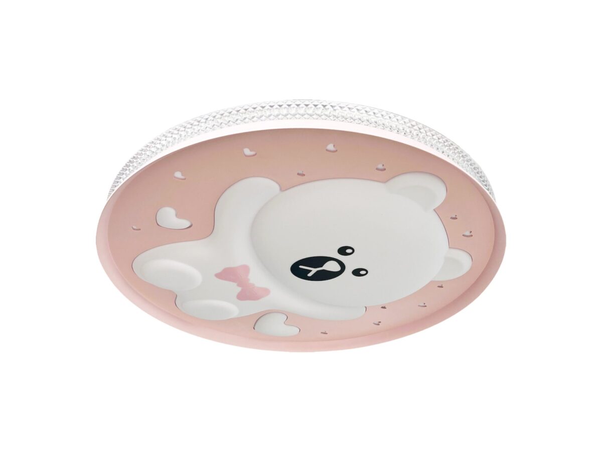 Plafon LED Delevina 49 cm różowy 34 W