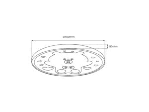 Miniaturka 3 - Plafon LED Delevina 49 cm różowy 34 W – zdjęcie 4