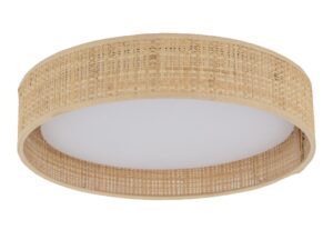 Miniaturka 4 - Plafon Demi LED CCT 30 cm z dekoracyjnym wykończeniem z rafii