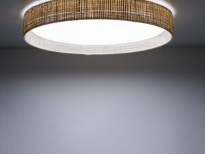 Miniaturka 5 - Lampa sufitowa Demi LED w wersji rafia w aranżacji