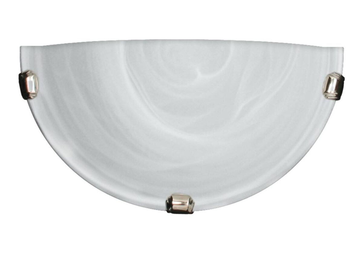 Plafon Doravo półokrągły 30 cm z białym szklanym kloszem