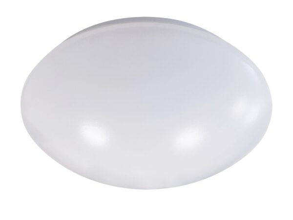 Plafon LED Elovona biały 38 cm z akrylowym kloszem, na białym tle